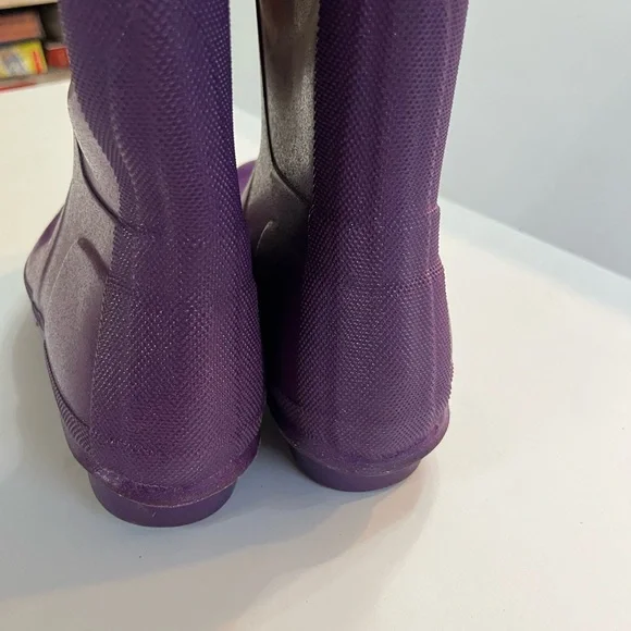 Hunter Boots original Tall rain boots in Purple Glitter sparkle size 7 - Picture 4 of 10